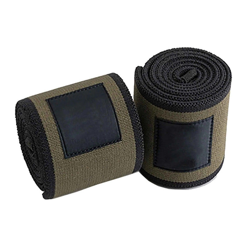 Premium 180" elastic boxing hand wraps in brown and black for wrist support