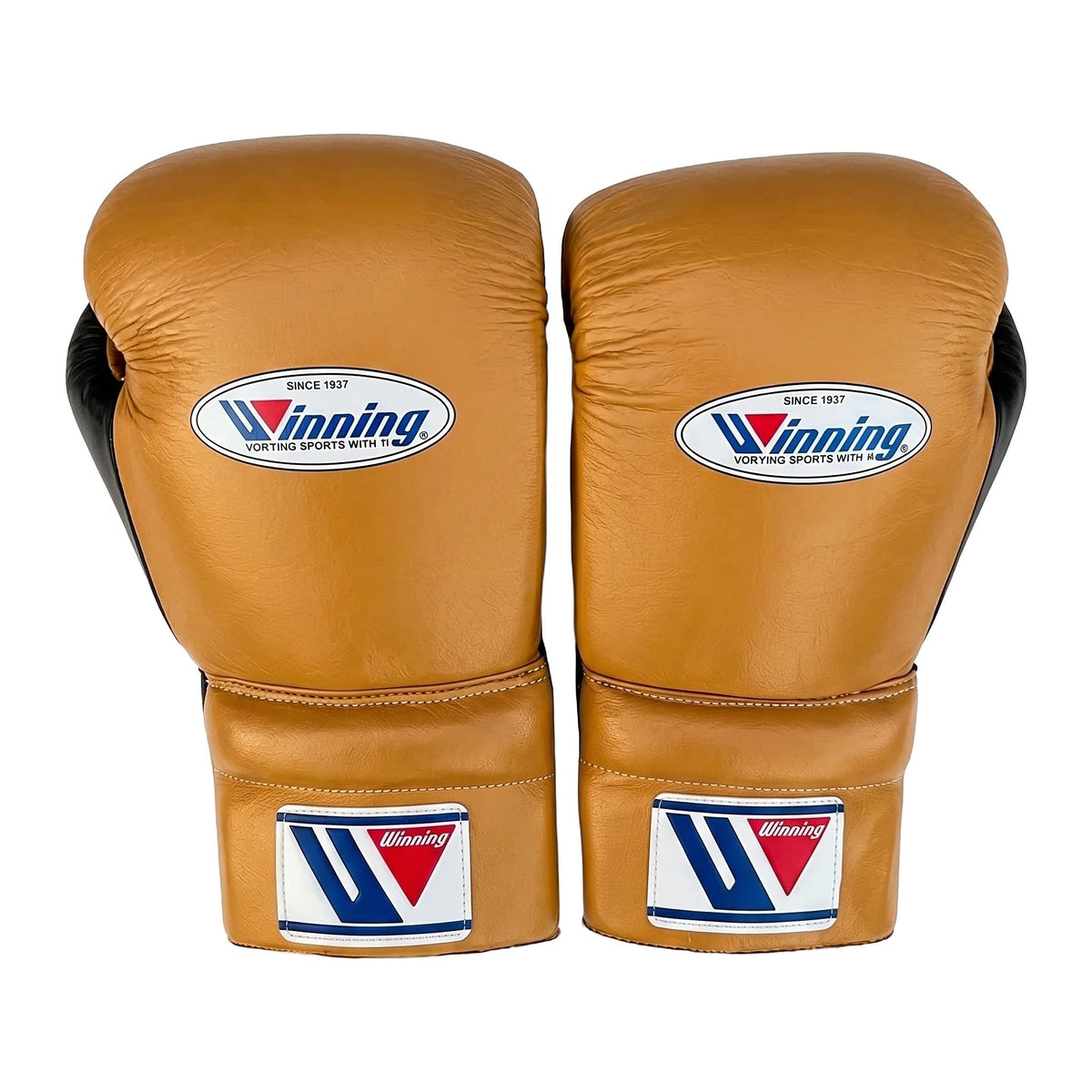 Black and gold leather boxing gloves
