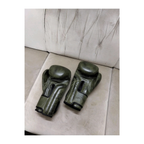 Army green leather velcro boxing gloves – alternate view 2
