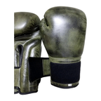 Army green leather velcro boxing gloves – alternate view 6