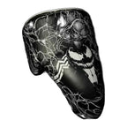 Black and red web-print boxing groin guard