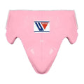 Boxing groin guard shown in six colourways including black, blue and pastel pink