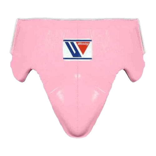 Boxing groin guard shown in six colourways including black, blue and pastel pink