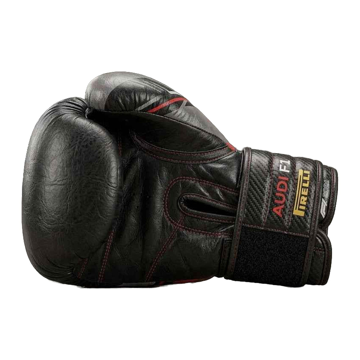 Carbon stealth matte black racing-style boxing gloves – alternate view 2