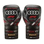 Carbon stealth matte black racing-style boxing gloves – alternate view 4