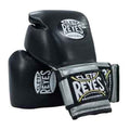 Cleto Reyes black and silver high-compression boxing gloves, pair together