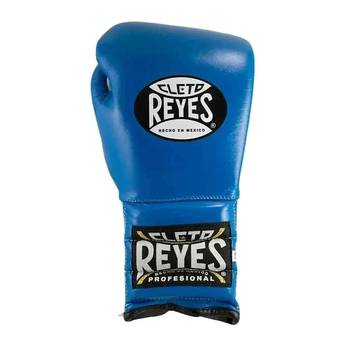 Cleto Reyes blue gloves knuckle view with contoured striking surface