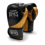 Cleto Reyes gold and black gloves side profile with velcro strap