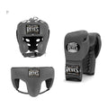 Cleto Reyes grey sparring set - lace-up gloves, headgear and groin guard