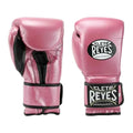Cleto Reyes pink lace-up boxing gloves, pair shown together