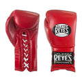 Cleto Reyes classic red lace-up boxing gloves, pair shown together