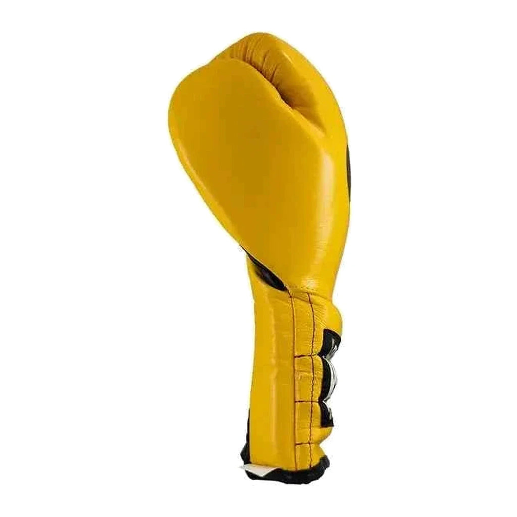 Cleto Reyes yellow gloves lace-up wrist closure detail