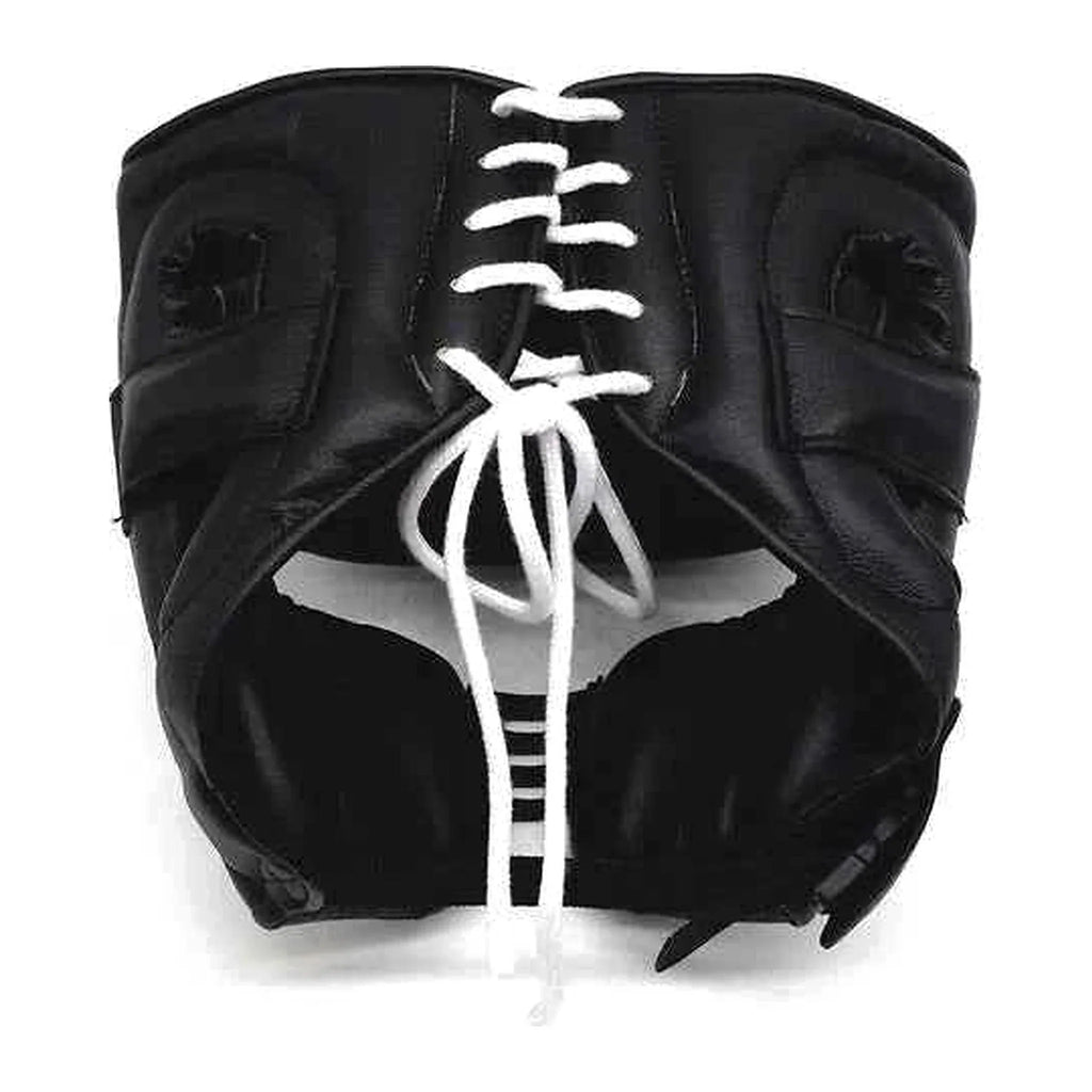 Black face-bar headgear side profile showing nose bar