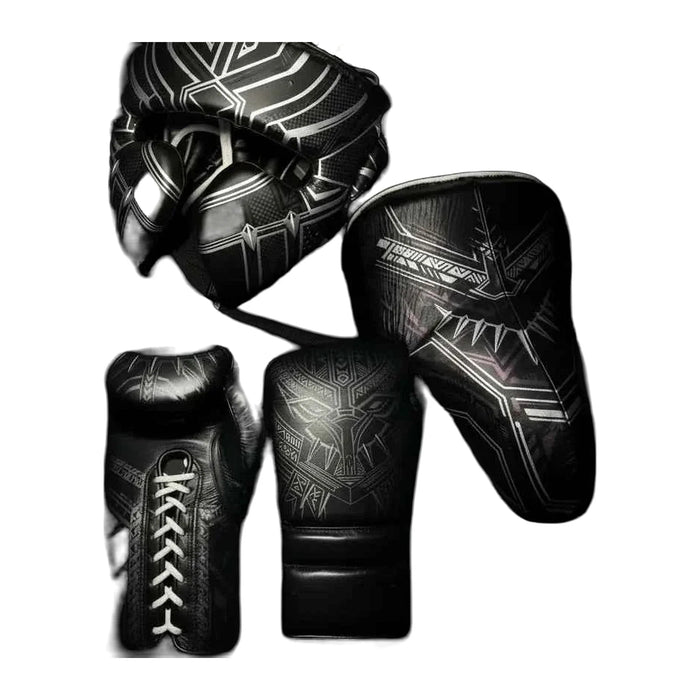 Midnight Stealth Sparring-Set – Handschuhe, Kopfschutz & Tiefschutz
