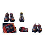 Navy and red racing-style boxing gloves
