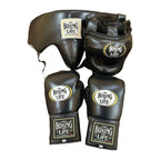 NBNL all-black sparring set three pieces laid out together
