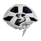 NBNL all-white set leather stitching detail