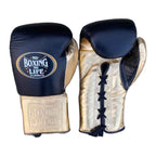 NBNL black & gold headgear front view with cheek protection