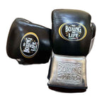 NBNL black & silver sparring set three pieces laid out together