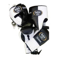 No Boxing No Life black & white sparring set - gloves, headgear and groin guard