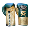 No Boxing No Life forest green and metallic gold boxing gloves - NBNL Mexican lace-up