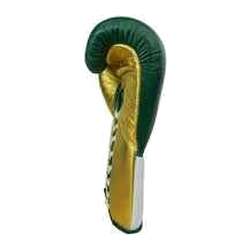 No Boxing No Life green gold gloves palm view showing grip bar
