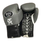 No Boxing No Life grey and black 16oz boxing gloves - NBNL horsehair Mexican lace-up