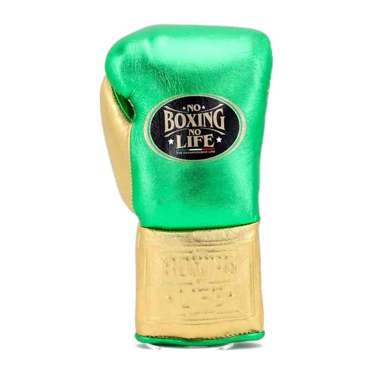 NBNL lime green gold gloves side profile compact Mexican glove shape