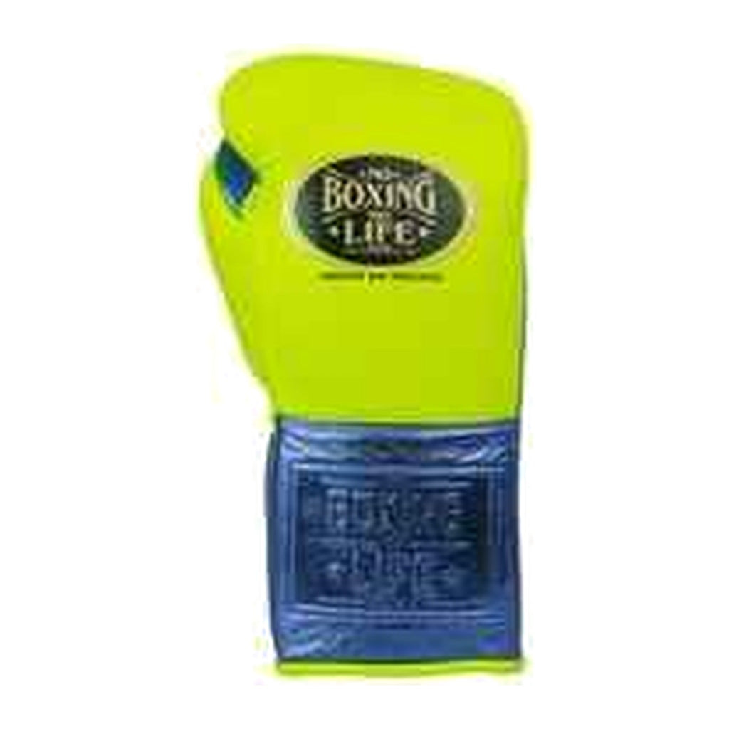 NBNL lime green gloves knuckle view flat striking surface