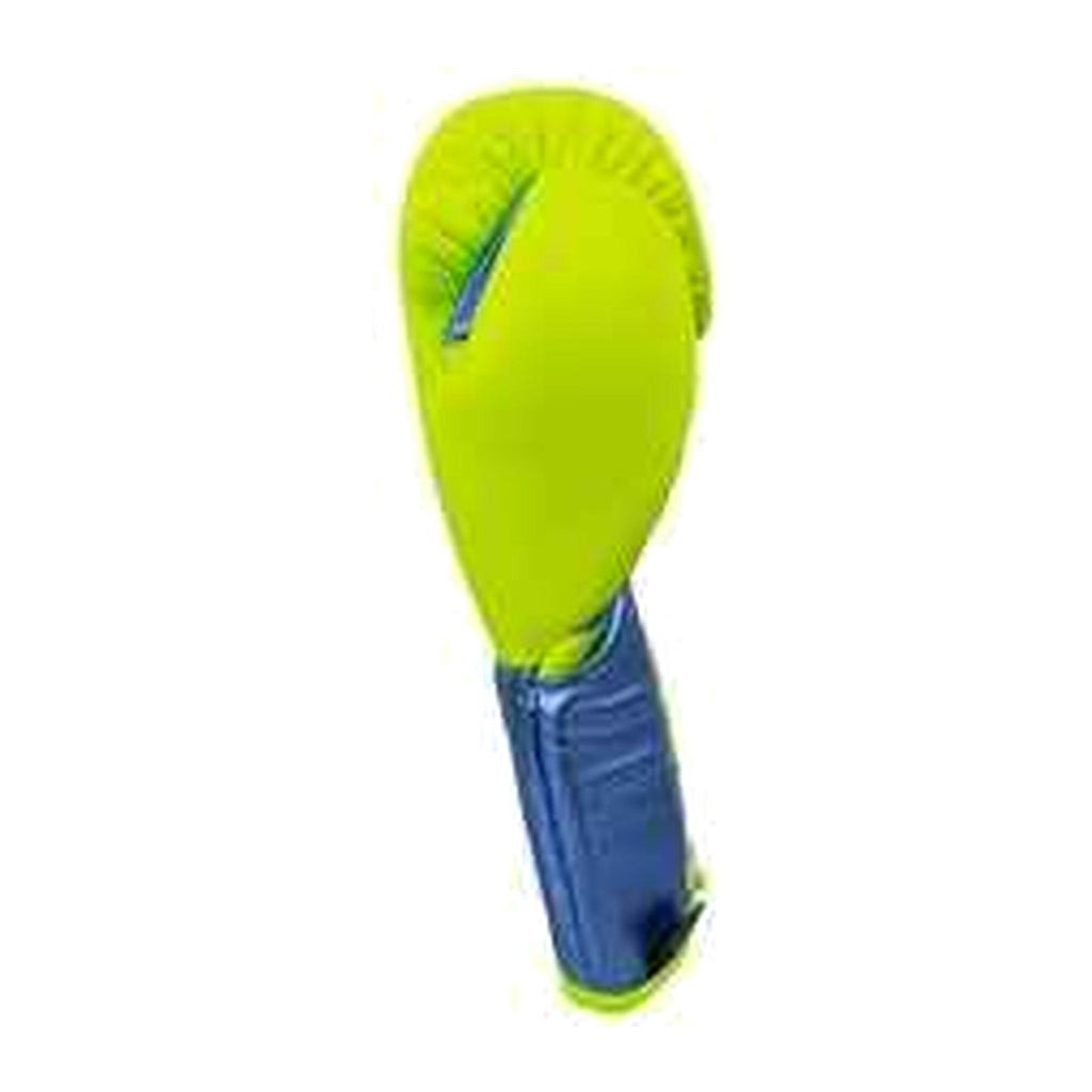 No Boxing No Life lime blue gloves palm view showing grip bar