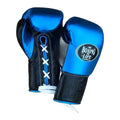 No Boxing No Life metallic blue and black boxing gloves - NBNL Mexican lace-up