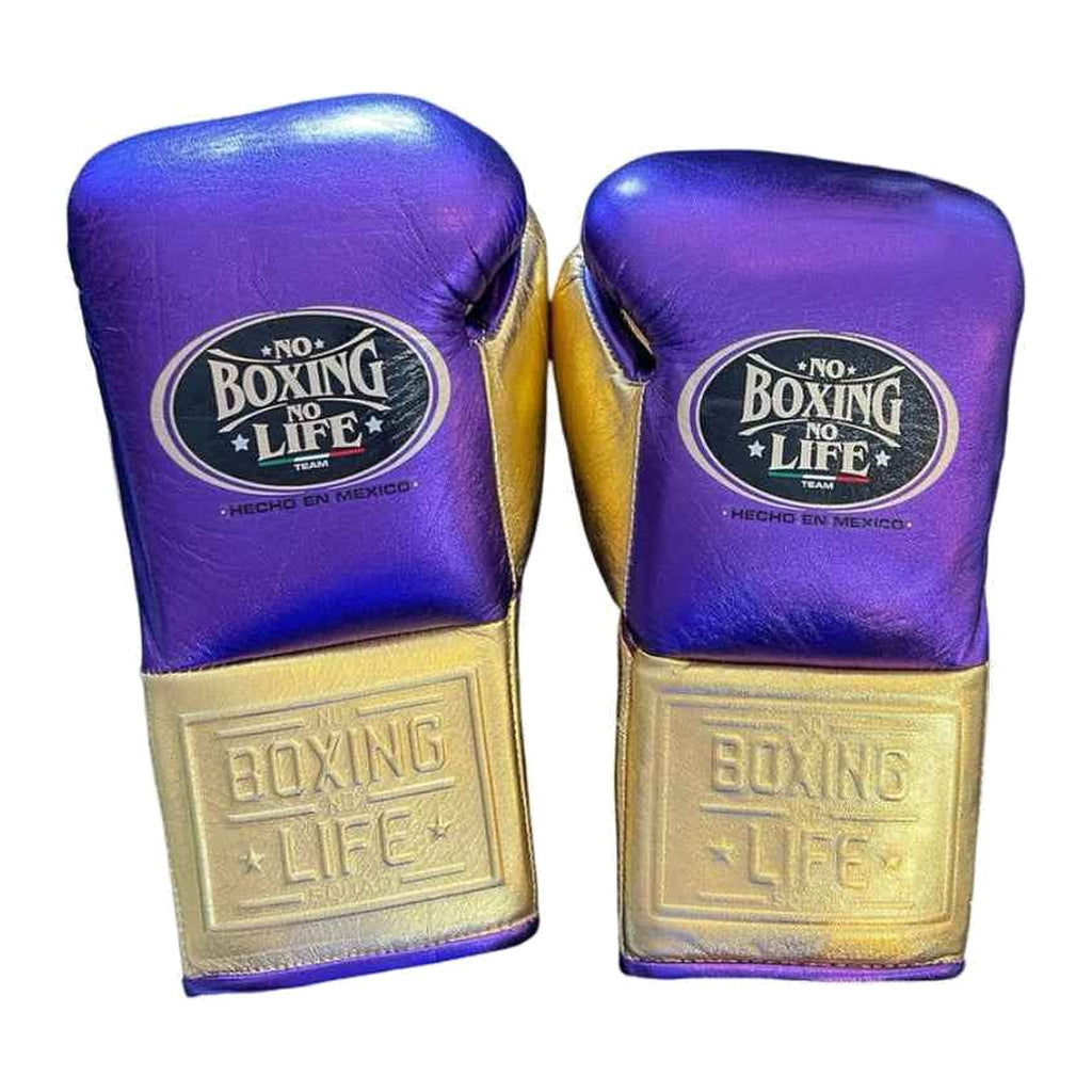 NBNL purple gold gloves side profile compact Mexican glove shape