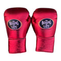 No Boxing No Life metallic red boxing gloves - NBNL horsehair Mexican lace-up