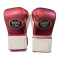 No Boxing No Life metallic rose gold and white boxing gloves - NBNL horsehair Mexican lace-up