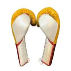 NBNL mustard yellow gloves knuckle view flat striking surface