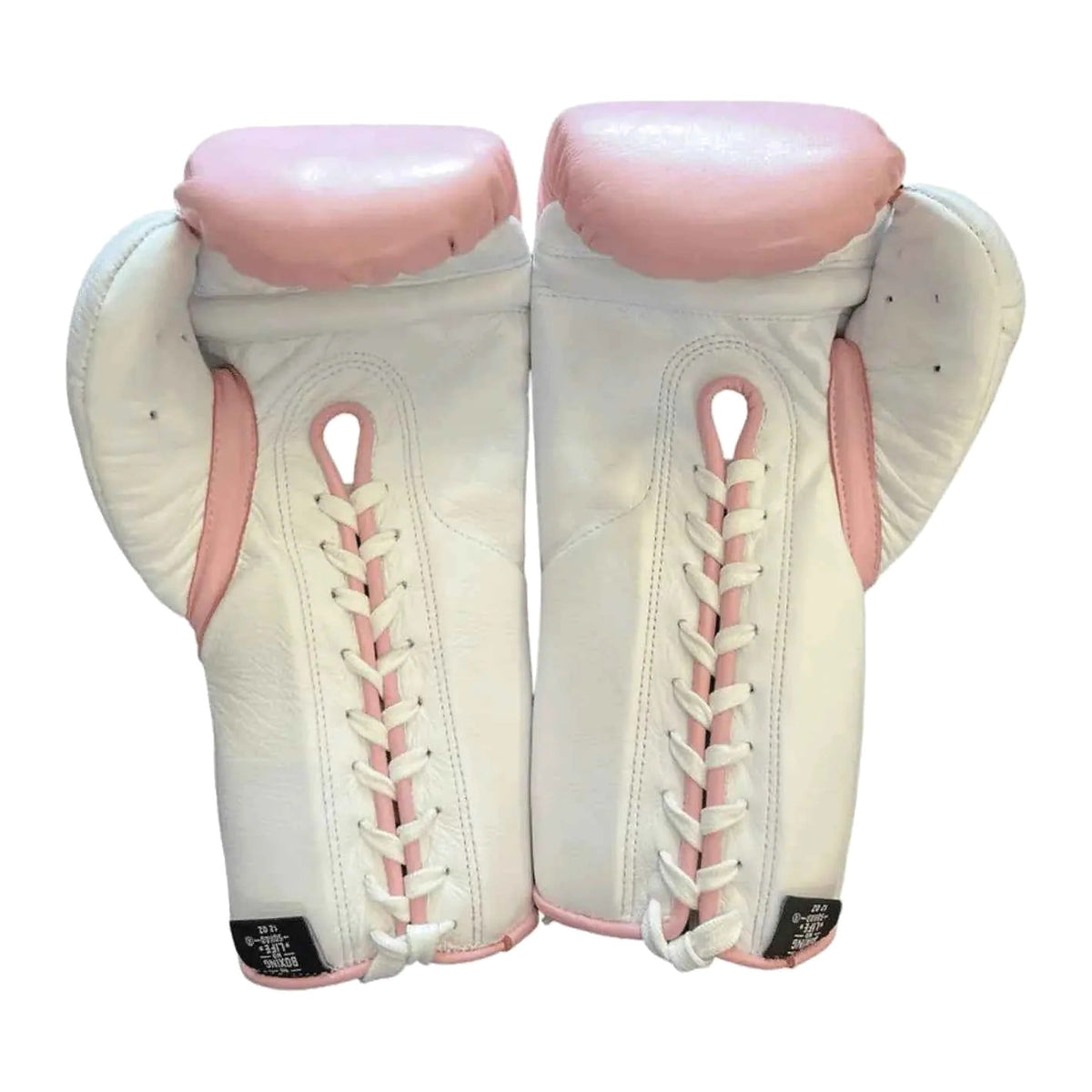 NBNL pink white gloves side profile compact Mexican glove shape