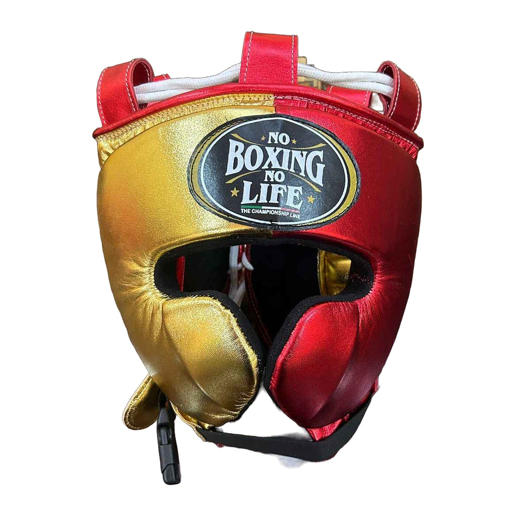 NBNL red & gold groin guard showing ergonomic shape