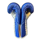NBNL royal blue gold gloves cuff detail with embossed branding