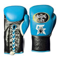 No Boxing No Life sky blue and black boxing gloves - NBNL Mexican lace-up training gloves