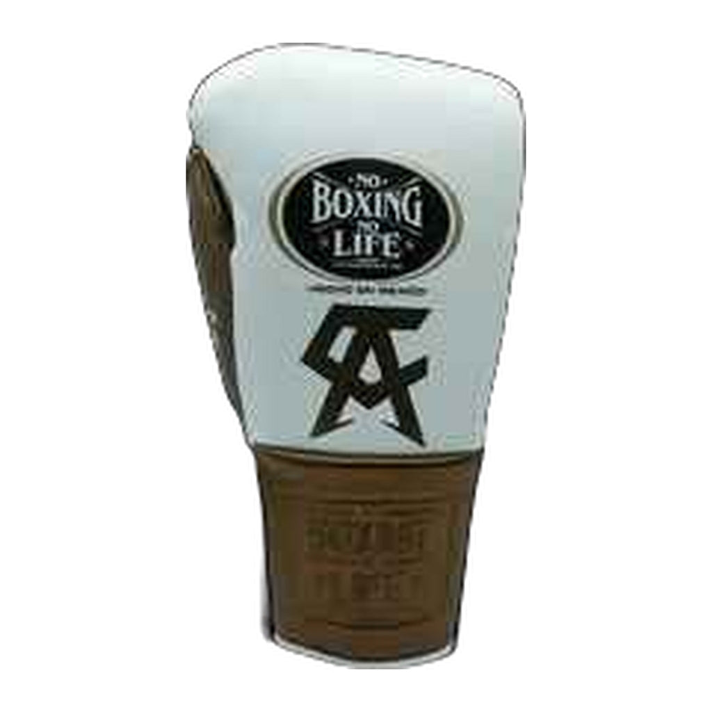 NBNL white and bronze gloves knuckle view flat striking surface