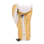 No Boxing No Life white gold gloves lace-up wrist closure detail