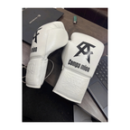 NBNL white training gloves knuckle view flat striking surface