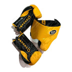 NBNL yellow & black set leather stitching detail