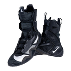 Custom Nike HyperKO 2 boxing shoes in black and white, side profile