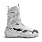Nike HyperKo 2 boxing shoes in sleek white and black featuring a high-top ankle support frame and a split traction sole available at PunchPro Boxing