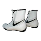 Nike Machomai 2 boxing shoes in white and black, outsole traction pattern