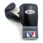 Winning Boxing Gloves Black & White lace-up training glove, genuine leather, 8oz to 16oz