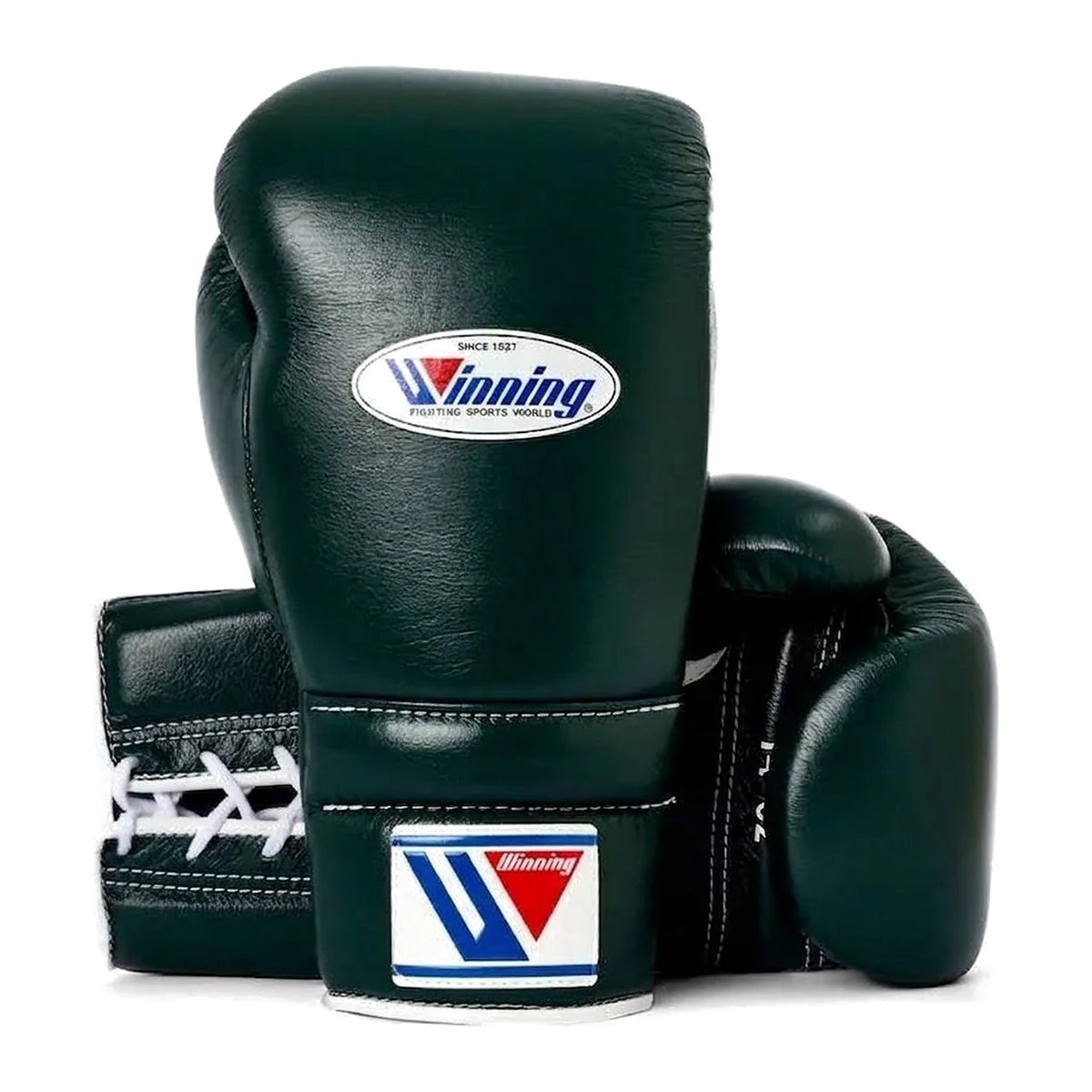 Winning Boxing Gloves Dark Forest Green, pair view