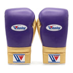 Winning Boxing Gloves Gold & Purple, side view