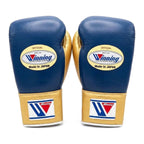 Winning Boxing Gloves Navy & Gold, side view